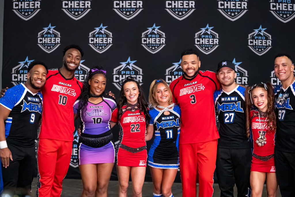 pro cheer league teams Miami Metal Dallas Drive golden state grit Atlanta air